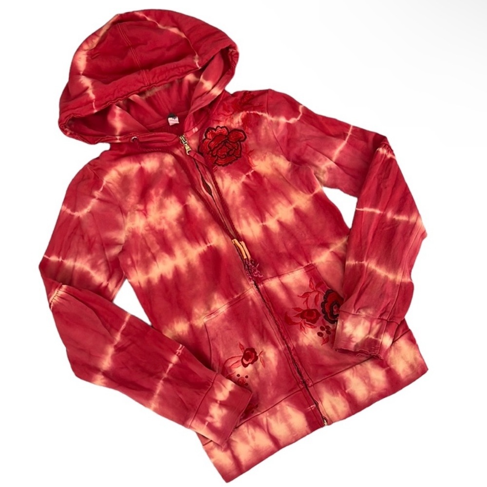 EUC Free People Embroidered Tie Dye Zip
Front Hoodie - Picture 2 of 12